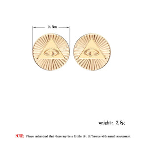 Eye Of Providence Earring - Zinc Alloy - Bricks Masons