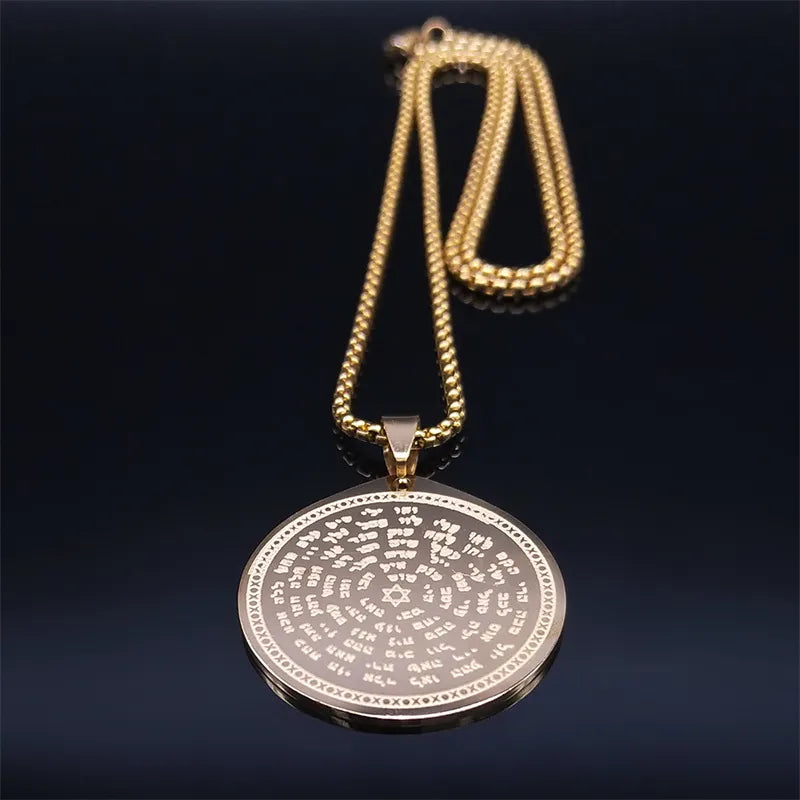 Ancient Israel Necklace - Stainless Steel Hexagram Chain - Bricks Masons