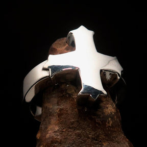 Knights Templar Commandery Ring - Mirror polished Silver Cross Ring