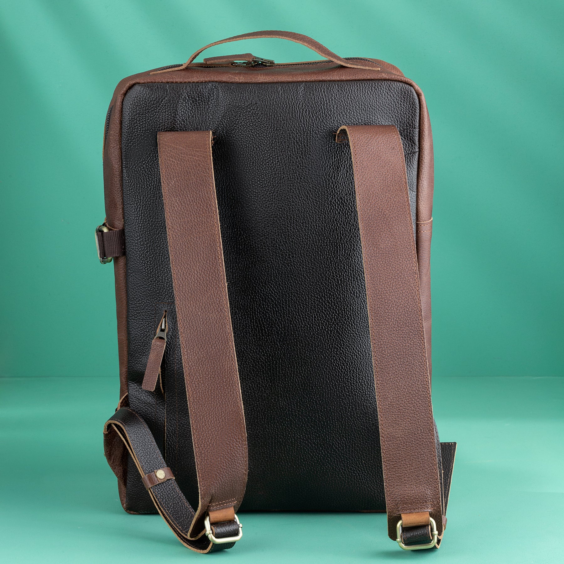 Council Backpack - Genuine Brown Leather - Bricks Masons