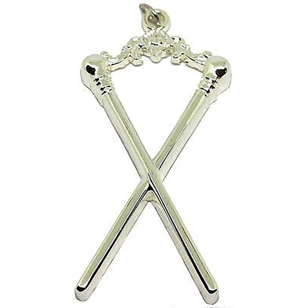 Master of Ceremonies Blue Lodge Officer Collar Jewel - Silver Metal