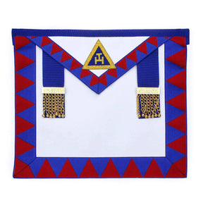 Provincial English Royal Arch Apron - Red & Blue