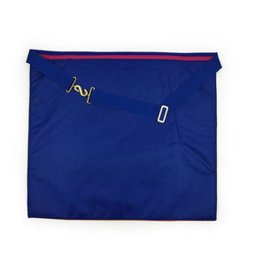 Grand Officers Mark English Regulation Apron - Pink & Blue Hand Embroidery