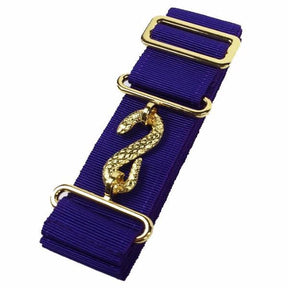 Masonic Apron Belt Extender - Purple Belt with Silver/Gold Clasp