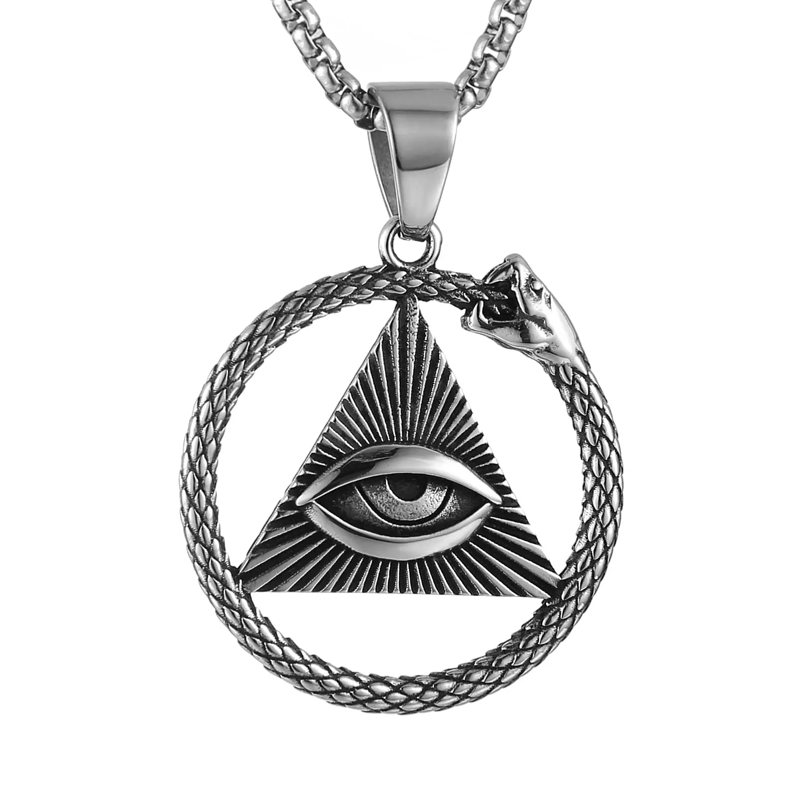 Eye Of Providence Necklace - Men Stainless Steel - Bricks Masons