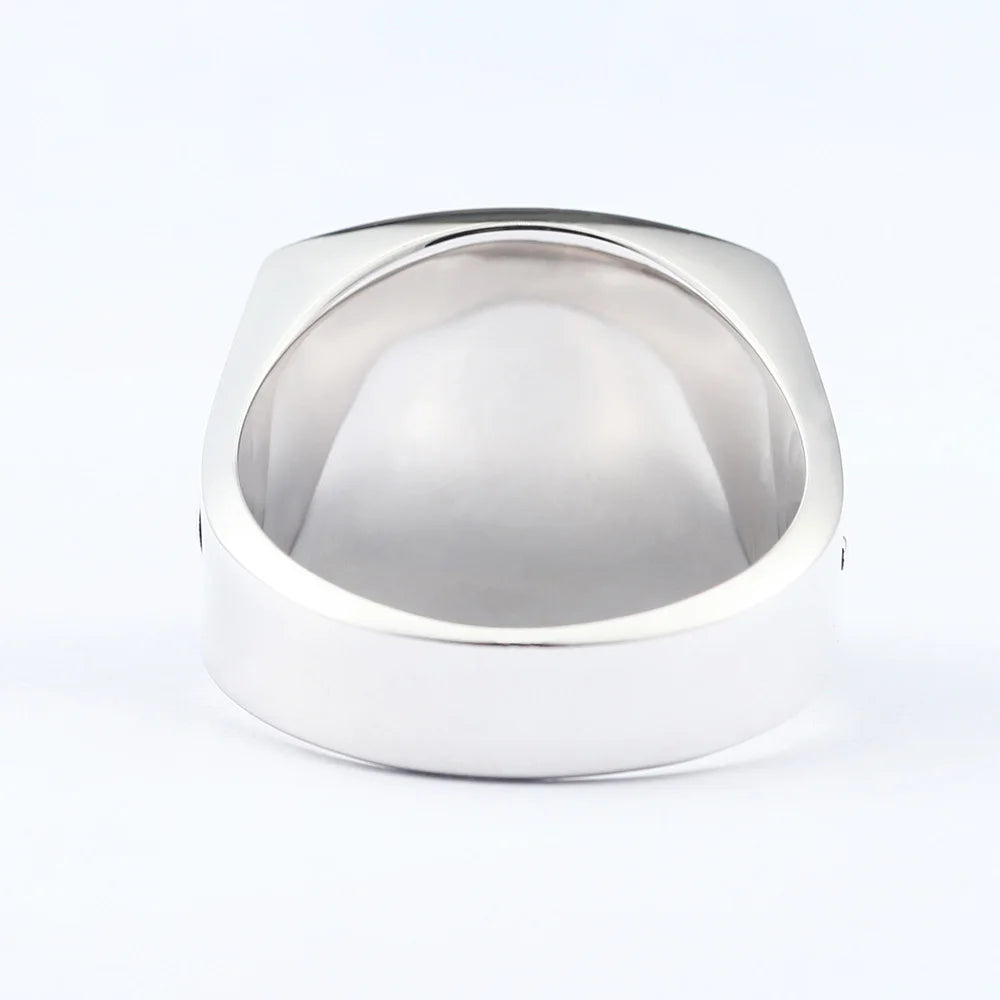 Past Master Blue Lodge Ring - Square & Compass Quadrant G Sterling Silver Ring - Bricks Masons