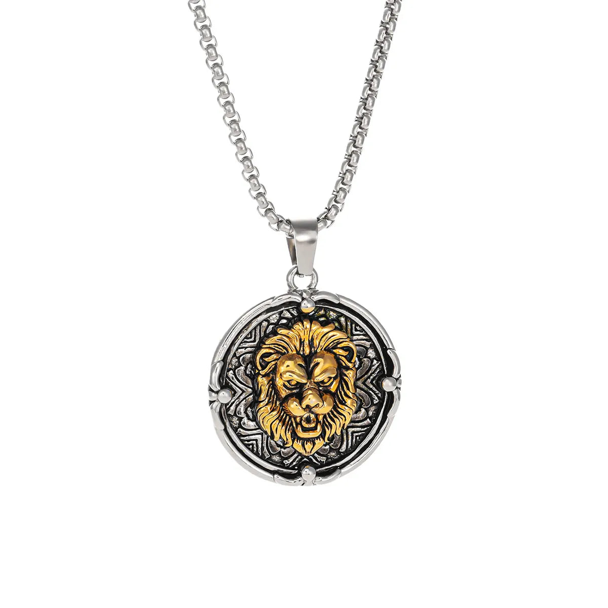 Ancient Israel Necklace-  Stainless Steel Chain Lion - Bricks Masons