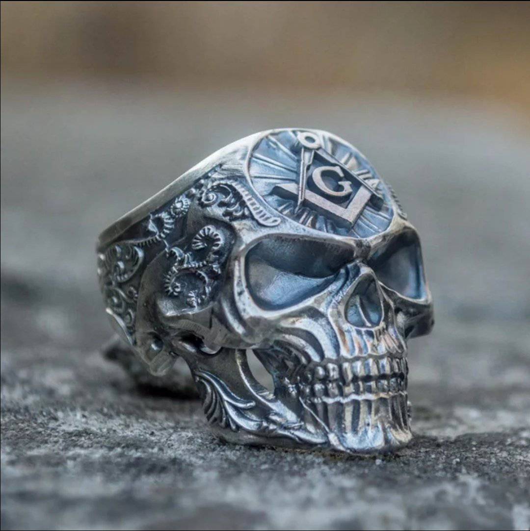 Widows Sons Ring - Silver Skull Vintage Gothic