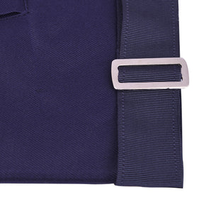 Chaplain Blue Lodge Officer Apron - Kenton Lodge Navy Velvet With Silver Embroidery Thread - Bricks Masons