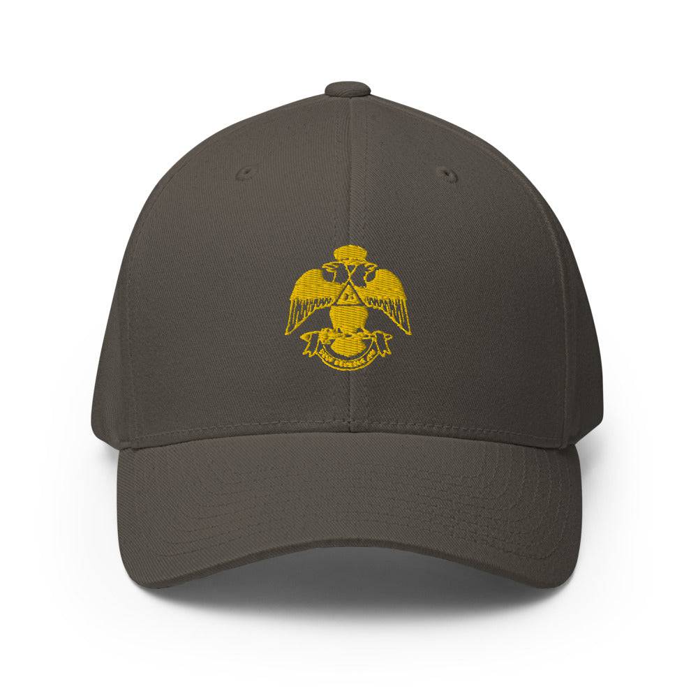 33rd Degree Scottish Rite Baseball Cap - Wings Down Golden Embroidery