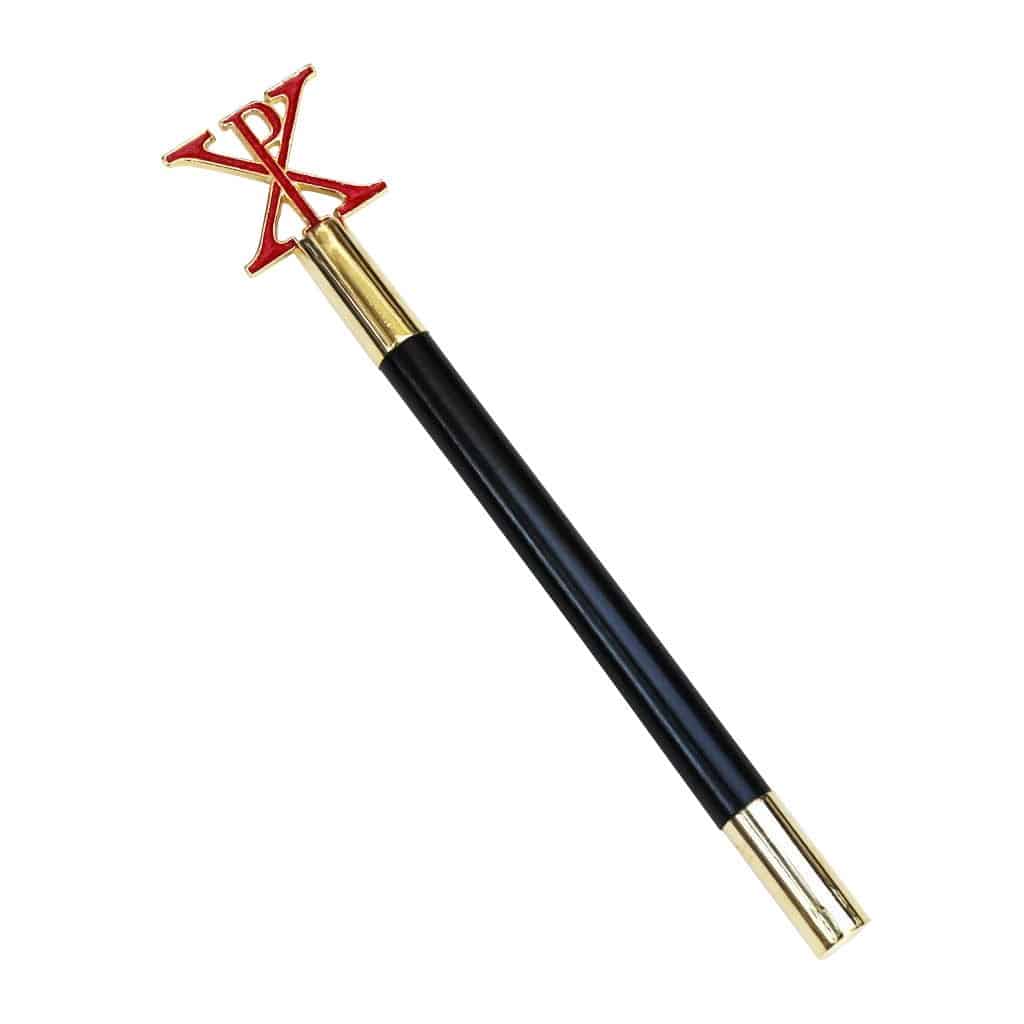 Commander Red Cross of Constantine Baton - Black Color - Bricks Masons