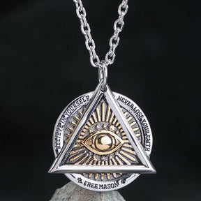 Eye Of Providence Necklace - Stainless Steel - Bricks Masons