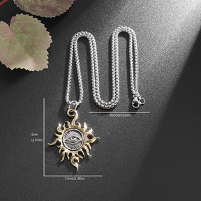 Eye of Providence Necklace - Zinc Alloy Silver & Bronze - Bricks Masons