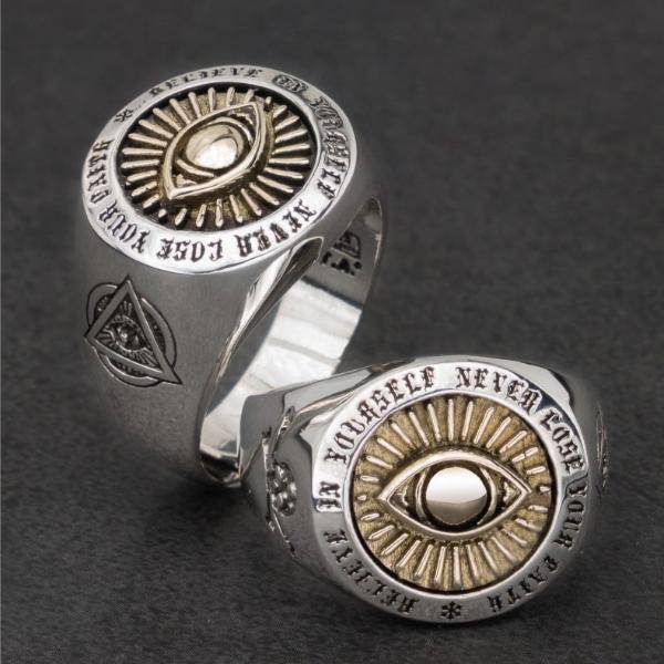 Eye Of Providence Ring - Resizable Silver - Bricks Masons