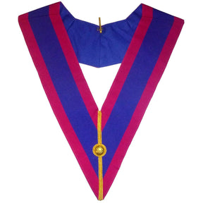 Grand Officers Mark Officer Collar - Purple & Blue Moire - Bricks Masons