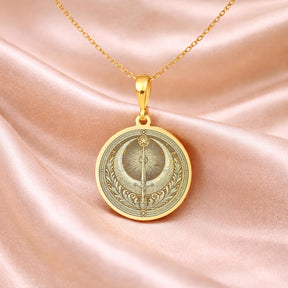 Masonic Necklace - Shriners Crescent Sword With Customization - Bricks Masons