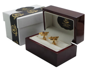 Master Mason Blue Lodge Cufflinks - Gold With Gift Case - Bricks Masons