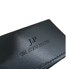 Master Mason Blue Lodge Luggage Tag - Leather Gold Engraved Case Label Personalized - Bricks Masons