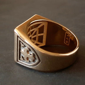 Order Of Malta Ring - Handcrafted Solid Silver Vermeil - Bricks Masons