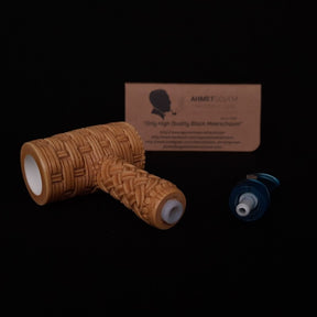 Master Mason Blue Lodge Meerschaum Pipe - Square and Compass G Gavel Shape - Bricks Masons