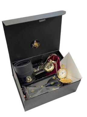 Master Mason Blue Lodge Pocket Watch - 4 Products Gift Set - Bricks Masons
