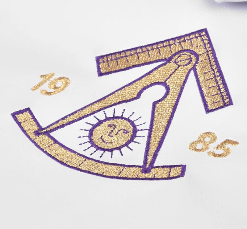 Past Master Blue Lodge Apron - Great Seal Of The State Of Oklahoma