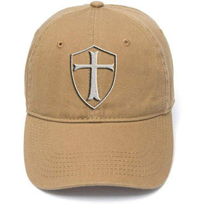 Knights Templar Baseball Cap - Shield Washed Cotton Adjustable (Multiple colors) - Bricks Masons