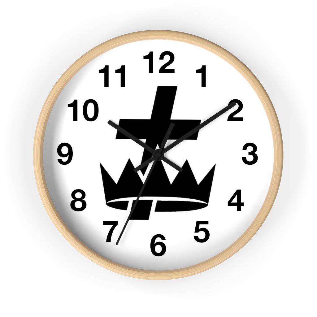 Knights Templar Clock - Wooden Frame - Bricks Masons