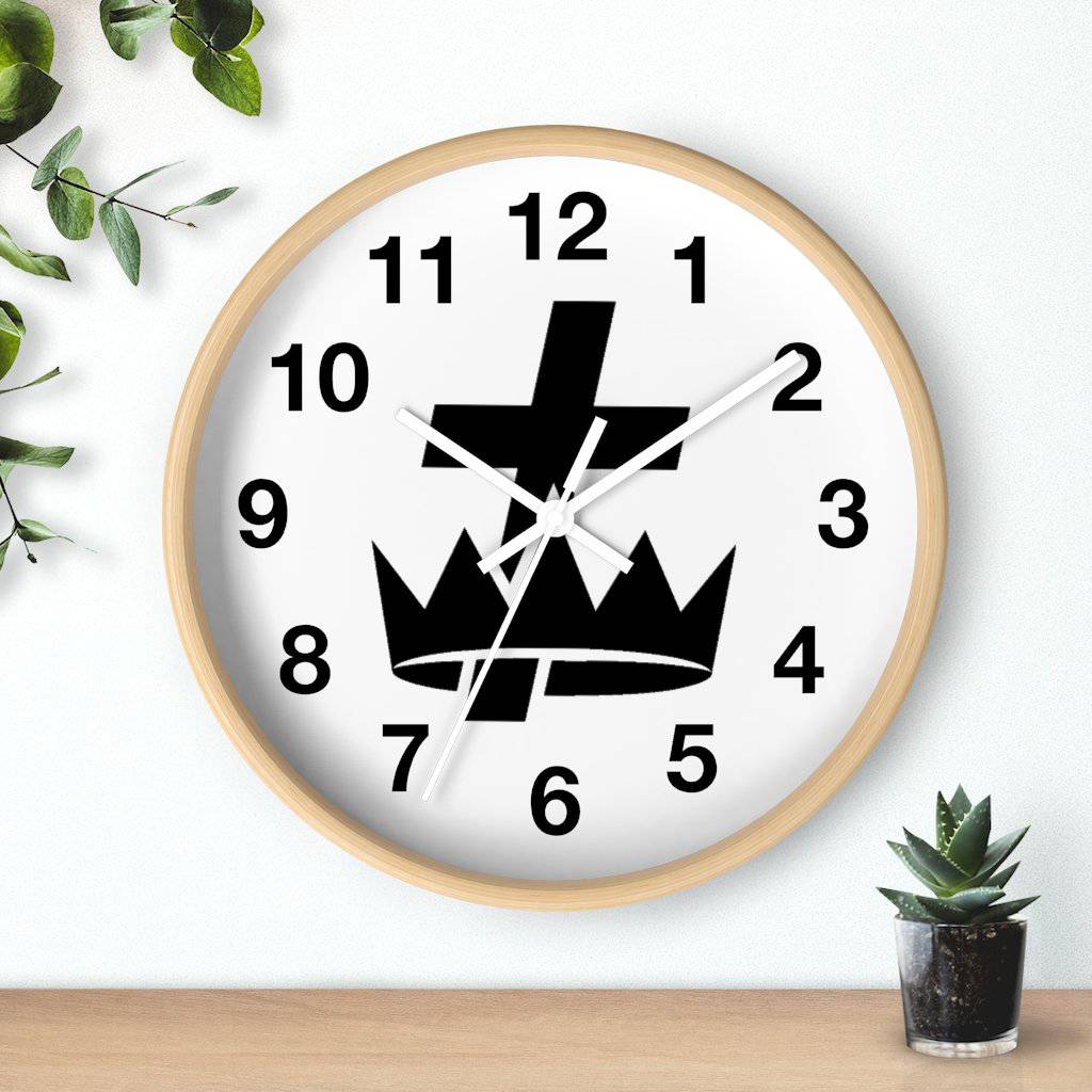 Knights Templar Clock - Wooden Frame - Bricks Masons