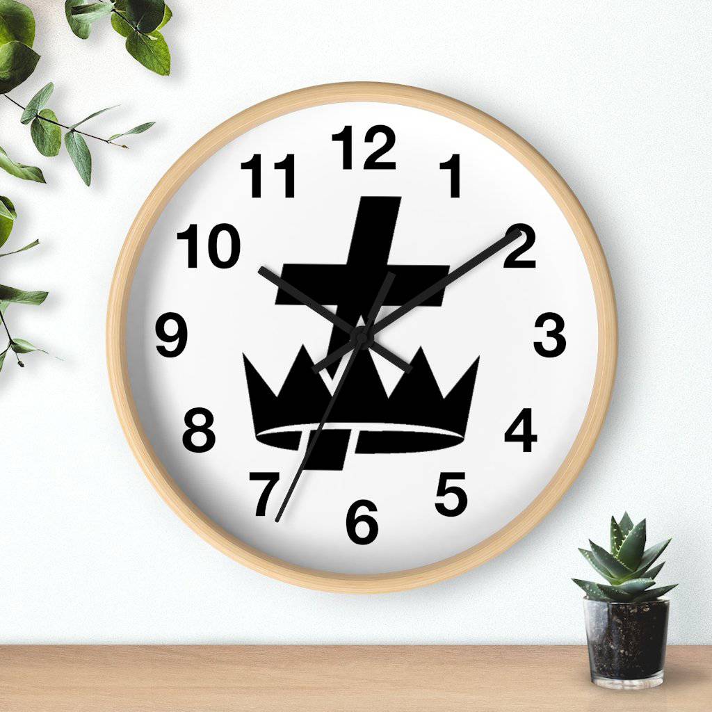 Knights Templar Clock - Wooden Frame - Bricks Masons