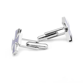KNIGHTS TEMPLAR COMMANDERY CUFFLINK - BLUE ENAMEL CROSS - Bricks Masons