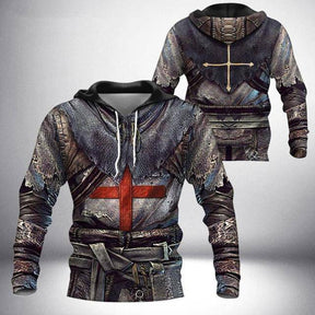 Knights Templar Hoodie - Armor 3D Printed Hooded - Bricks Masons