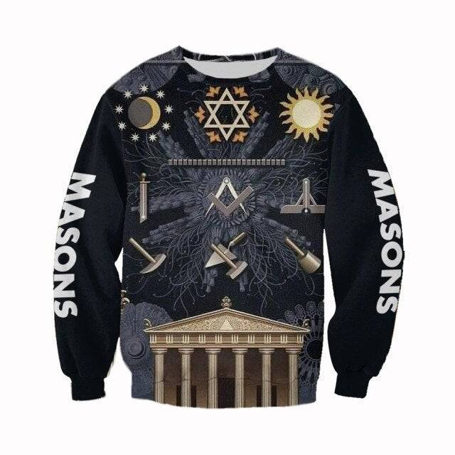 Knights Templar Hoodie - Autumn and Winter 3D Printed - Bricks Masons