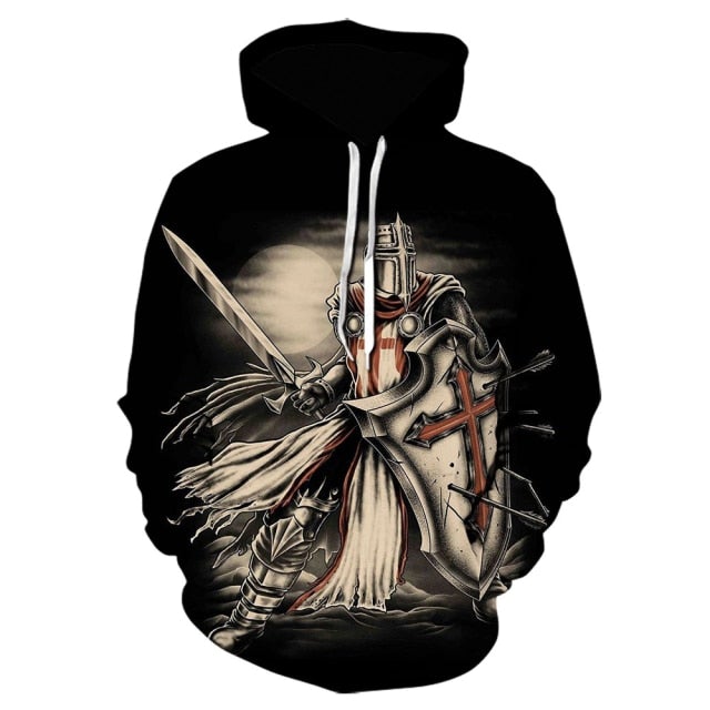 Knights Templar Commandery Hoodie - Spring and Autumn 3D Printing - Bricks Masons