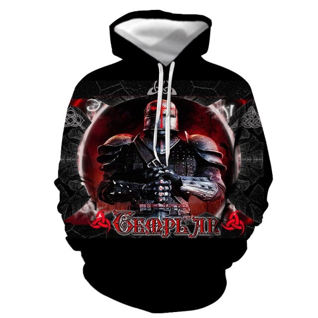 Knights Templar Commandery Hoodie - Spring and Autumn 3D Printing - Bricks Masons