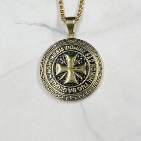 Knights Templar Necklace - Iron Cross - Bricks Masons