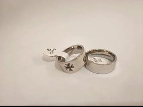 Knights Templar Ring - Cross Band - Bricks Masons