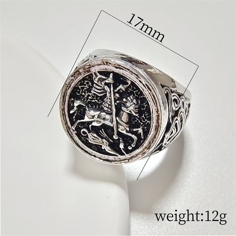 Knights Templar Commandery Ring - Full Silver Plated - Bricks Masons