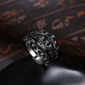 Knights Templar Ring - Royal King Crown - Bricks Masons