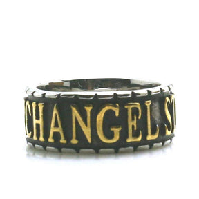 Knights Templar Ring - St. Michael The Archangel Pray For Us Golden & Silver - Bricks Masons