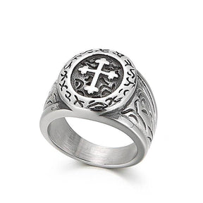 Knights Templar Ring - Vintage Motif - Bricks Masons