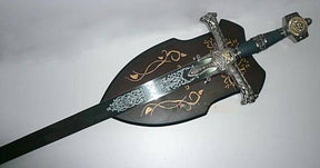 Knights Templar Sword - King Solomon Gold Ark of the Covenant Silver W/ Plaque 48.6" - Bricks Masons