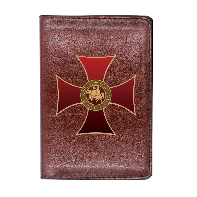 Knights Templar Wallet - Cross Passport & Credit Card Holder - Bricks Masons
