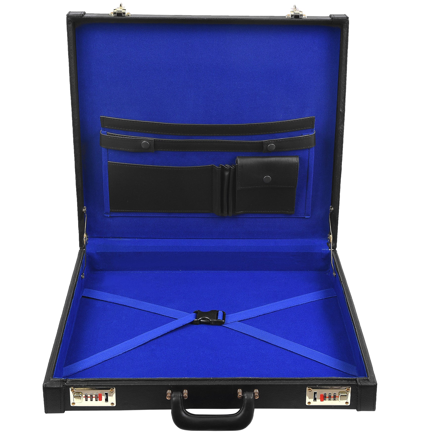 Master Mason Blue Lodge Apron Case - Black Briefcase Various Materials - Bricks Masons