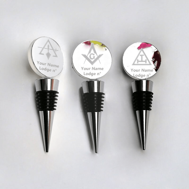 Master Mason Blue Lodge Bottle Stopper & Saver - Various Shapes - Bricks Masons