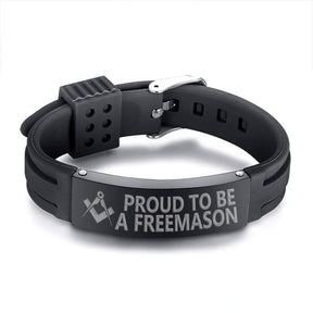 Master Mason Blue Lodge Bracelet - Stainless Steel - Bricks Masons