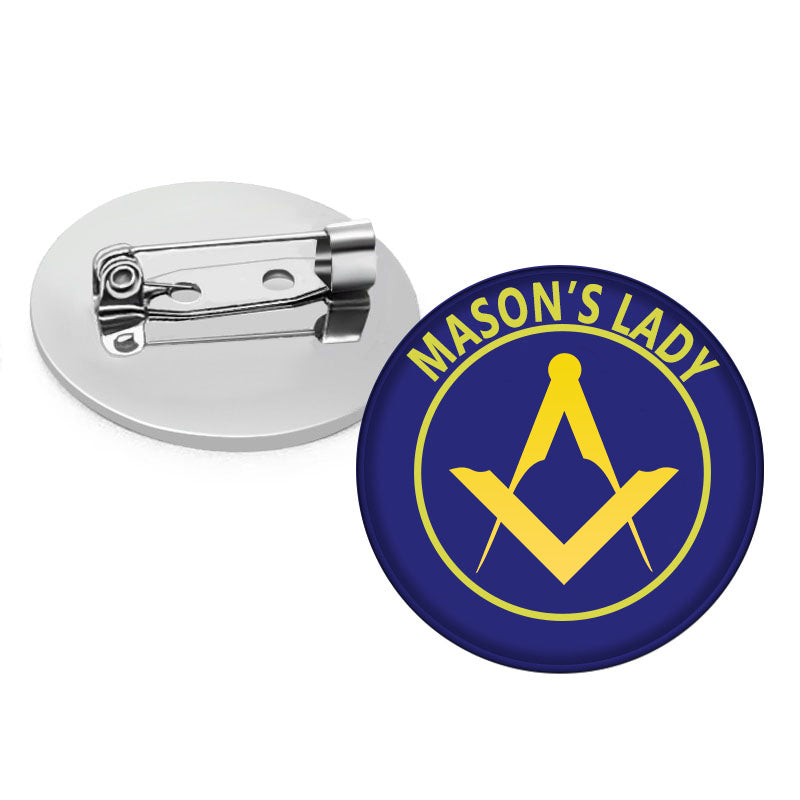 Master Mason Blue Lodge Brooch - Mason's Lady - Bricks Masons