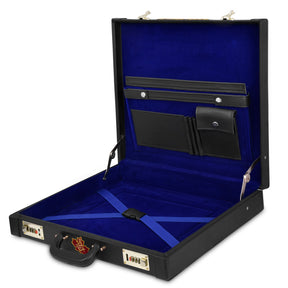 Master Mason Blue Lodge Canada Regulation Apron Case - Black Emblem Machine Embroidery Personalization Various Sizes & Materials - Bricks Masons