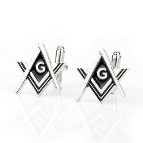 Master Mason Blue Lodge Cufflink - Square and Compass - Bricks Masons