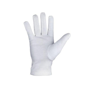 Master Mason Blue Lodge Gloves - White Cotton with Yellow Square & Compass G - Bricks Masons